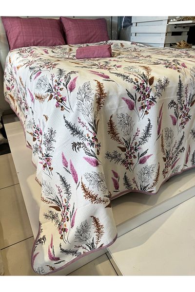 ŞENER HOME Başak Patterned Sheet Elastic Single Pique Set