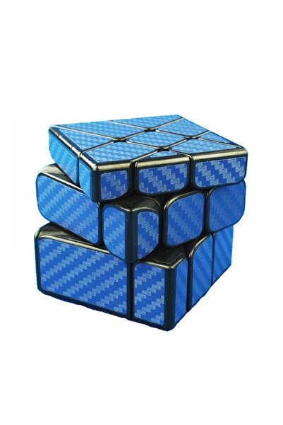 BV Cub Magic 3x3x3 Moyu Unequal Windmill din fibră de carbon albastră, 151CUB-1