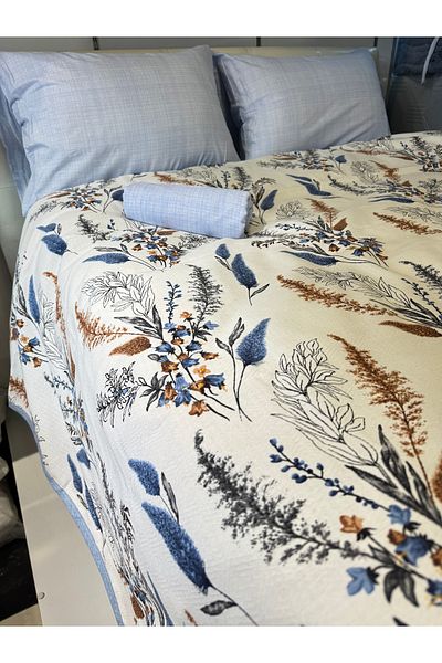 ŞENER HOME Başak Patterned Sheet Elastic Single Pique Set