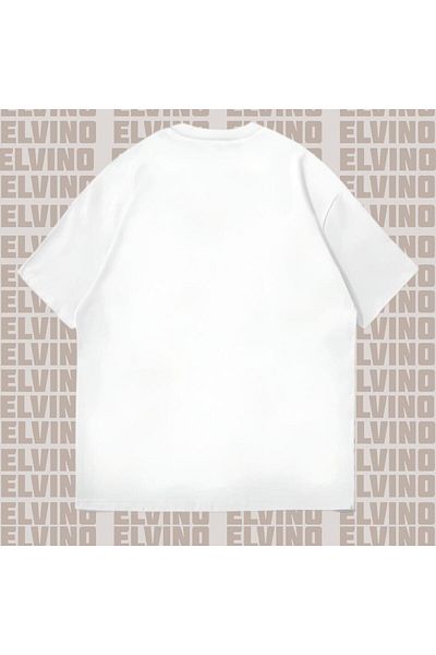 Elvino Tricou alb unisex oversize cu imprimeu Red Cherries pentru copii