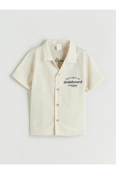 LC Waikiki New Season Resort Collar Printed Boys' Shirt - S5P442Z1