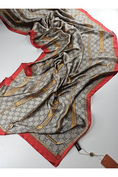 Webinay Home G Pattern Voile Silk Shawl Belt Pattern Shawl Scrafs