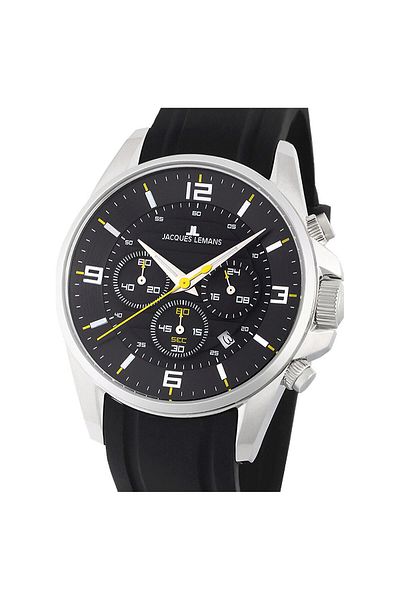 Jacques Lemans Ανδρικό Ρολόι Jacques Lemans 1-2118A, Quartz, 44mm, 10ATM
