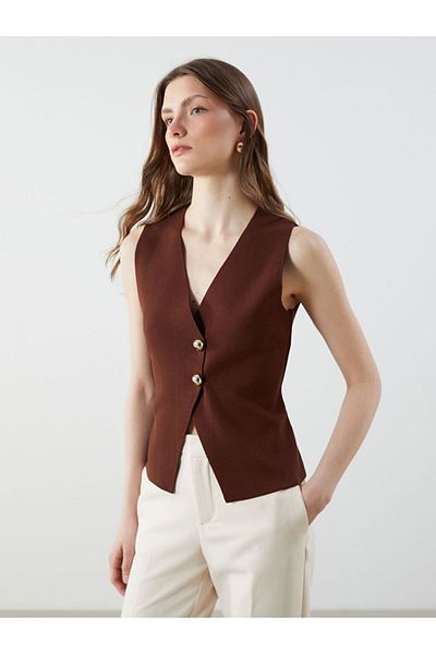 LC Waikiki Lcw Vision V-Neck Women's Knitwear Vest