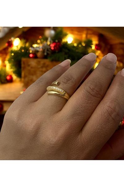 demirosa 1 Pcs Steel Adjustable Stone Stylish Ring