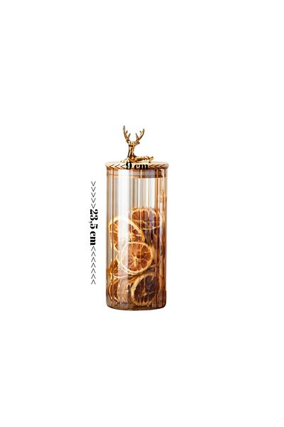 Grossberg Coffee Vacuum Borosilicate Set of 3 Glass Gold with Bamboo Lid