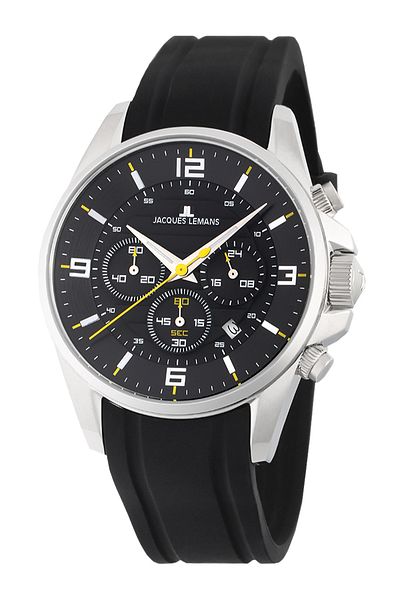 Jacques Lemans Ανδρικό Ρολόι Jacques Lemans 1-2118A, Quartz, 44mm, 10ATM