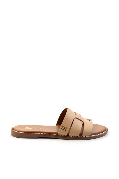 Bambi Nude Leather Women's Slippers K04073101903