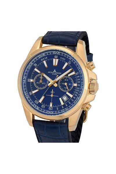 Jacques Lemans Ανδρικό Ρολόι Jacques Lemans 1-2117G, Quartz, 44mm, 20ATM