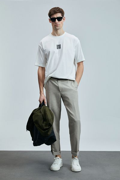 Lufian Lufi̇an Helıx Modern Graphic T-Shirt 20245