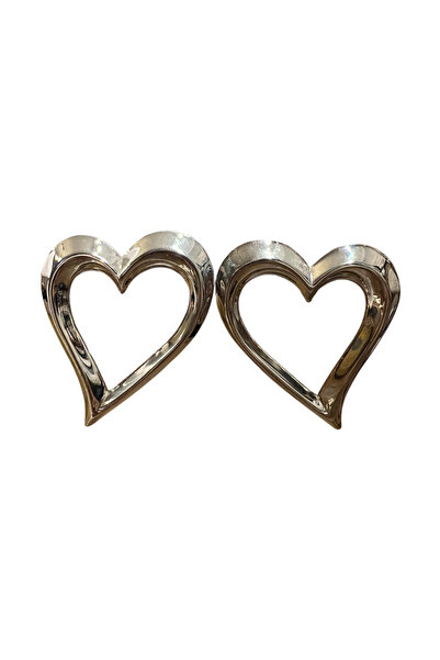 Bo Takı ve Aksesuar Heart Model Gold Color Earrings