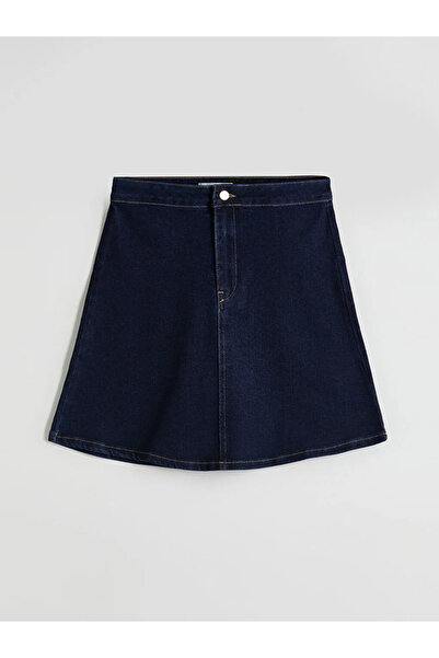 LC Waikiki Natuvera Lacivert Standart Fit Mini Jean Etek