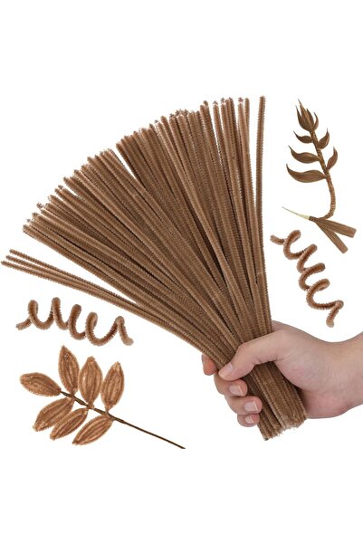 Dünya Magnet 50 Adet- Bej Renk Şönil, Eğitici Şönil Seti, Tüylü Tel, 30 Cm, P...