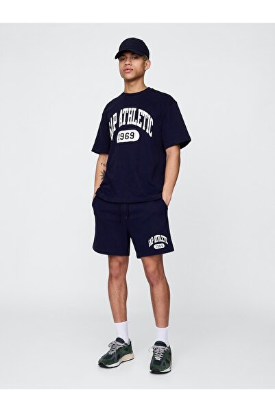 GAP Erkek Siyah VintageSoft Athletic Gap Logo Easy Şort