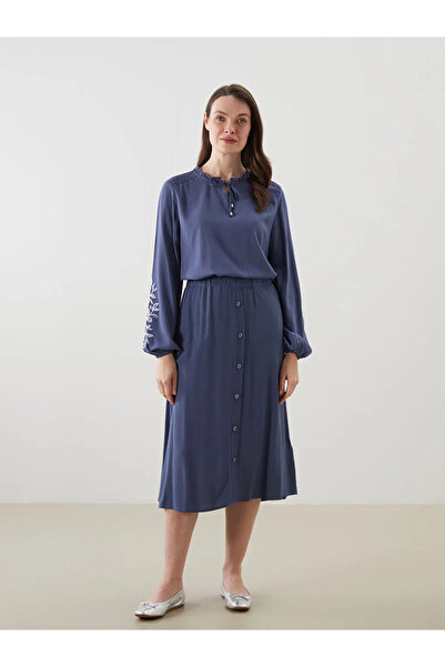 LC Waikiki تنورة LCW Grace Indigo للسيدات بخصر مطاطي