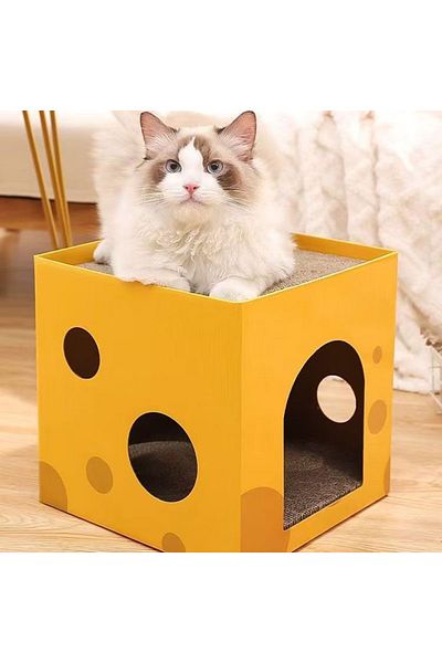 TaoTaoPets Durable Cat House Scratching Cardboard, Indoor Pet Furniture