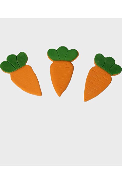 uğurarslan butik 3 LÜ HAVUÇ FİGÜRLÜ ŞEKER HAMURU - PASTA SÜSÜ - DOĞUM GÜNÜ - ŞEKİLLİ ŞEKER HAMURU