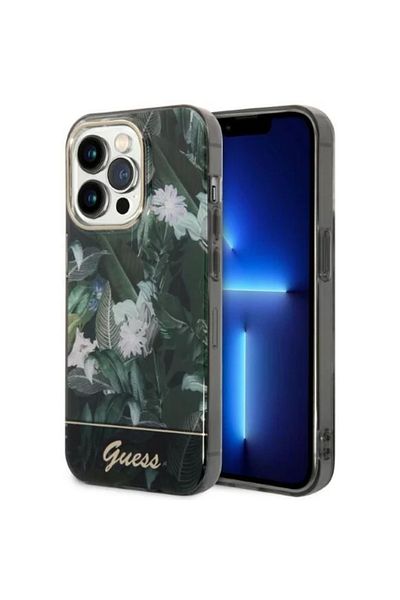 Guess Jungle Collection Iphone 14 Pro Case Green