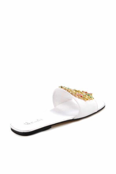 Bambi Bílé dámské pantofle K04192162638