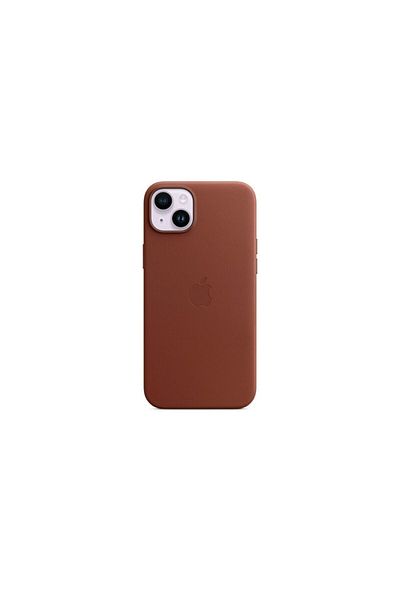 Apple Original iPhone 14 Plus Leather Case, Magsafe, Umber