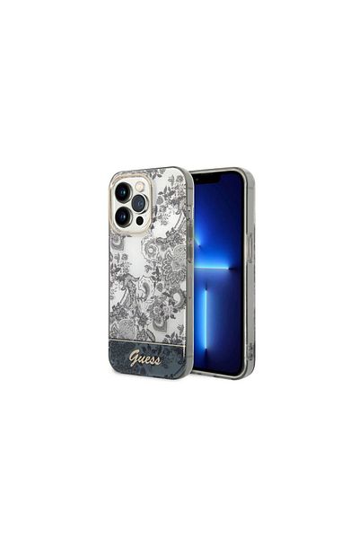 Guess Iphone 14 Pro Max Tpu Case Toile De Jouy Gray