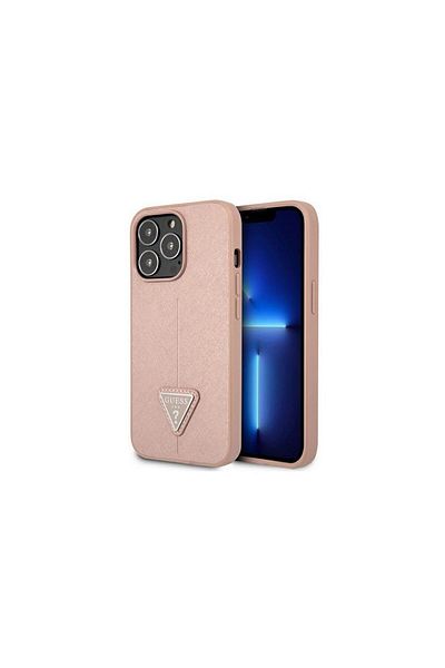 Guess Case Iphone 13 Pro Pu Saffiano Triangle Pink