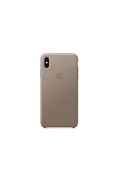 Apple Husa Original iPhone XS Max Leather Taupe (piele naturala)