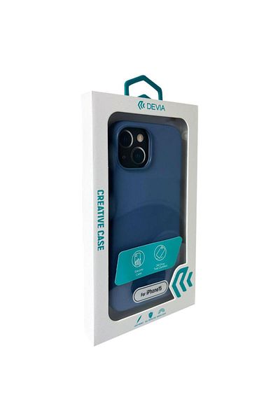 Devia Husa Silicon Nature Series Iphone 15 Albastru