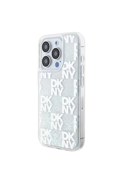 Dkny Case Liquid Glitter Multilogo Iphone 15 Pro White