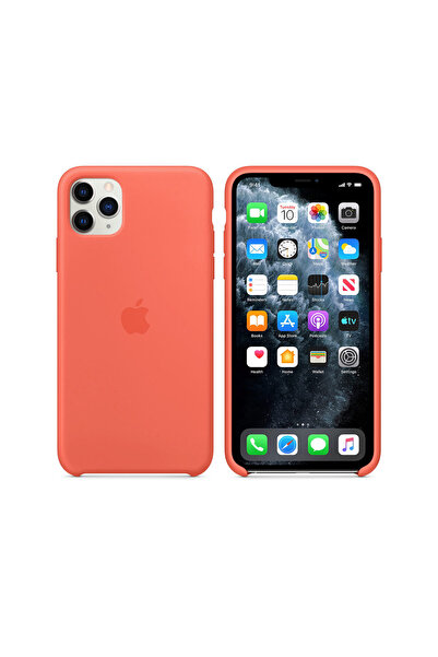 Apple Husa Original iPhone 11 Pro Max Silicon Clementine Orange