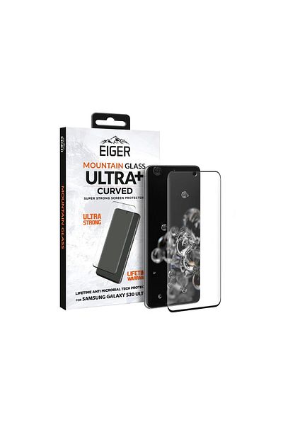 EIGER Folie Samsung Galaxy S20 Ultra Sticla 3D Ultra + Case Friendly Clear Black
