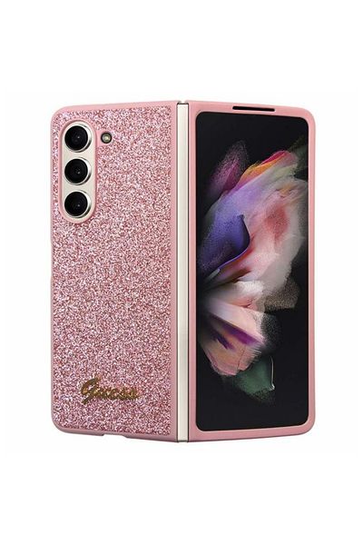 Guess Glitter Script Case Samsung Galaxy Z Fold5 Pink