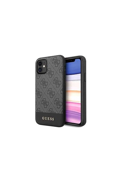 Guess Case Iphone 11 4g Stripe Logo Gray