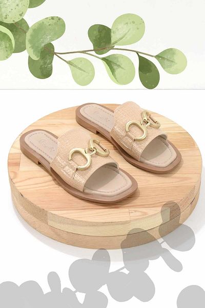 Bambi Shiny Nude Women's Slippers K04826051311