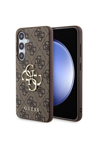 Guess Pu 4g Metal Logo Samsung Galaxy S24 Case Brown
