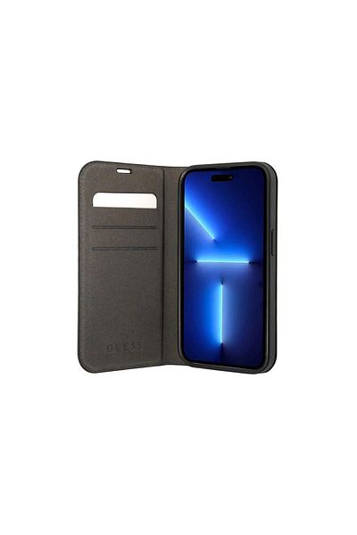 Guess Case Book Iphone 14 Pro 4g Metal Camera Outline, Black