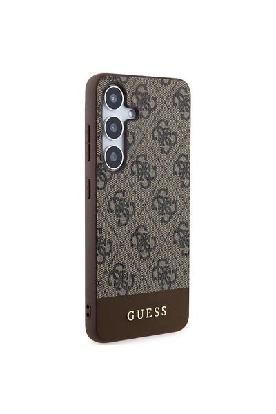 Guess Case 4g Metal Gold Logo Samsung Galaxy S24 Brown