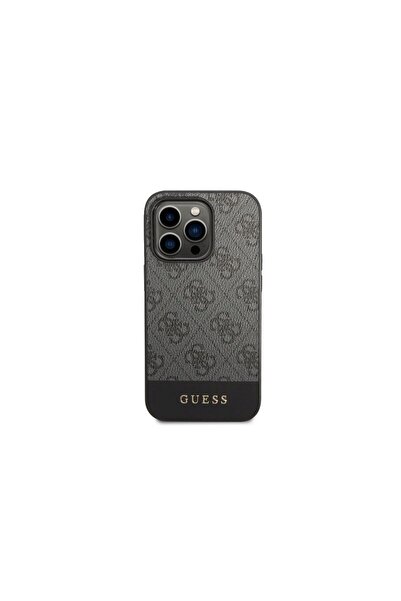 Guess Husa Iphone 14 Pro Max 4g Stripe Metal Logo Grey