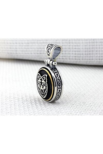 shop Bozkurt Ortası Dönen Tasarımlı 925 Ayar Gümüş Erkek Kolye Ucu
