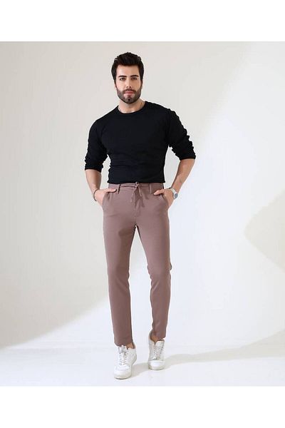 Benim Denim Sunello Mink Jogger Men's Trousers – Add Color to Your Style, Don'T Compromise on Comfort