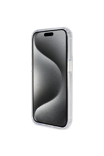 Guess Husa Ring Stand Glitter Magsafe Iphone 15 Pro Max Transparent