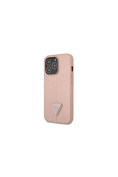Guess Case Iphone 13 Pro Pu Saffiano Triangle Pink