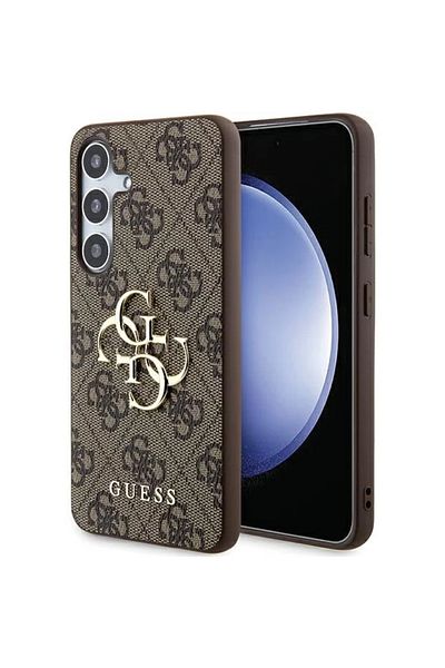 Guess Pu Case 4g Metal Logo Samsung Galaxy A35 5g Brown
