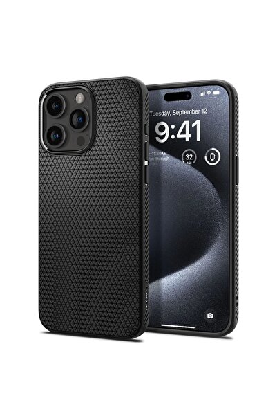 Spigen Husa Liquid Air iPhone 15 Pro Matte Black