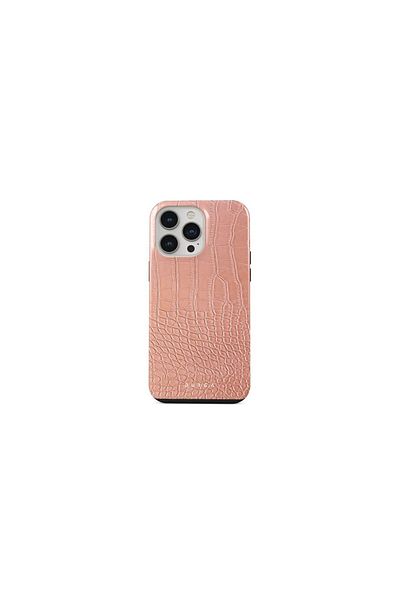 BURGA Iphone 14 Pro Max Dual Layer Pink Croco case
