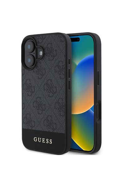 Guess Case 4g Stripe Logo Iphone 16 Gray