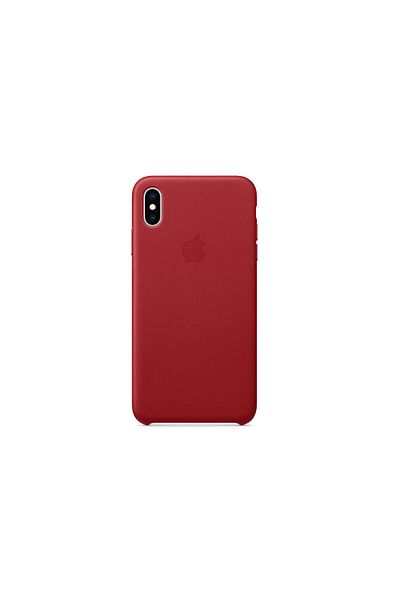 Apple Husa Original iPhone XS Max Leather Red (piele naturala)