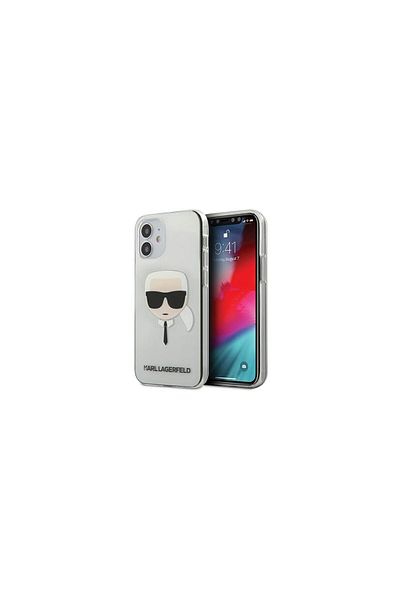 Karl Lagerfeld Case iPhone 12 Mini Karl's Head Transparent
