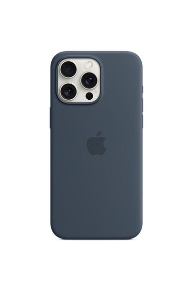 Apple Husa Originala Silicon Iphone 15 Pro Max, Magsafe, Storm Blue