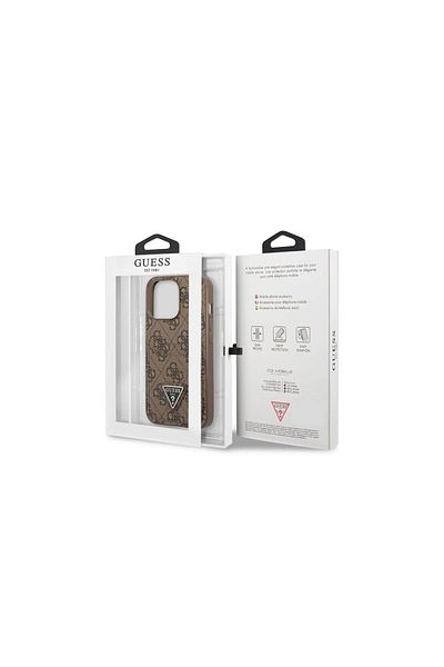Guess Case Iphone 13 Pro 4g Saffiano Double Card Brown